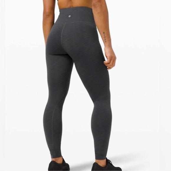 Lululemon Wunder Train High Rise Tight 31” Heathered Graphite Grey 12 Tall - Picture 11 of 11